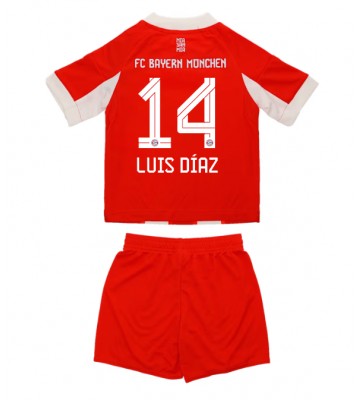 Bayern Munich Luis Diaz #14 Hjemmebanetrøje Børn 2025-26 Kortærmet (+ Korte bukser)